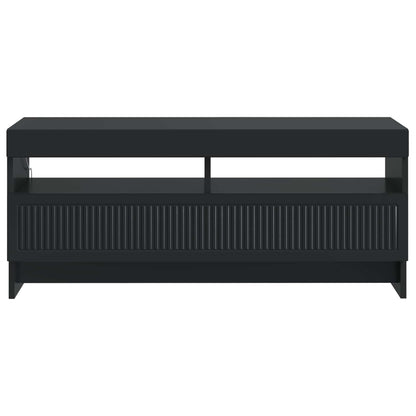 vidaXL LED TV Cabinet Black Engineered Wood