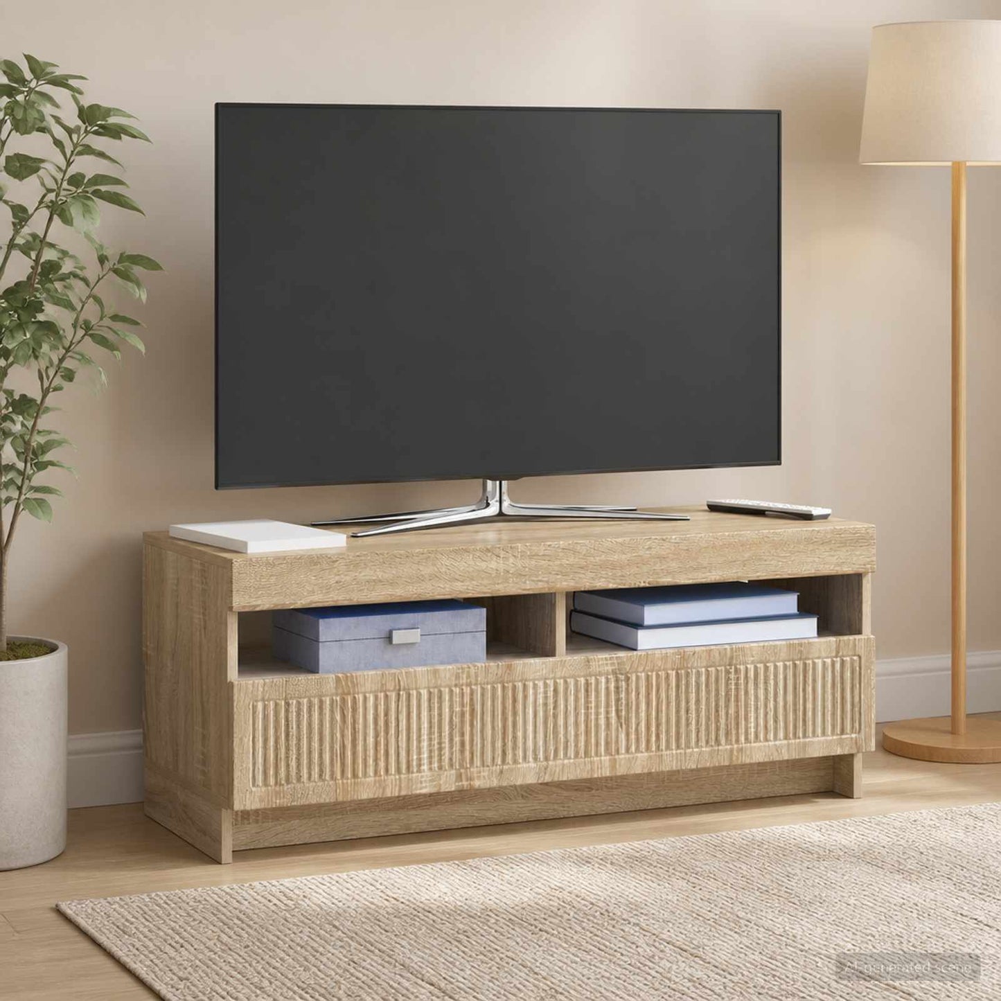 vidaXL LED TV Cabinet Sonoma Oak Engineered Wood