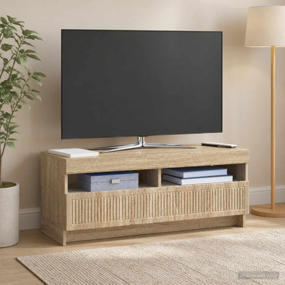 vidaXL LED TV Cabinet Sonoma Oak Engineered Wood