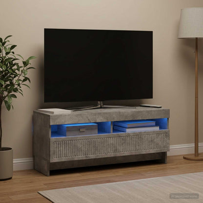 vidaXL LED TV Cabinet Concrete Grey Engineered Wood