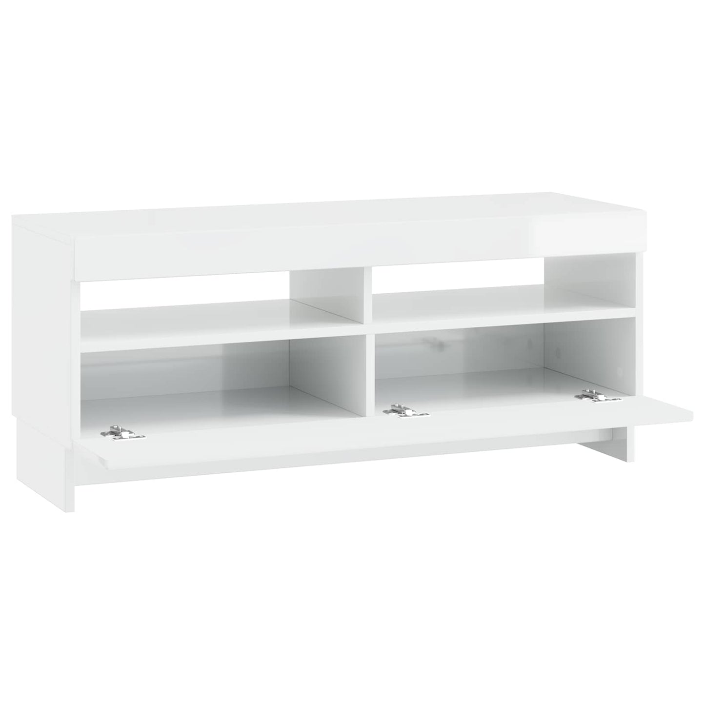 vidaXL LED TV Cabinet High Gloss White Engineered Wood