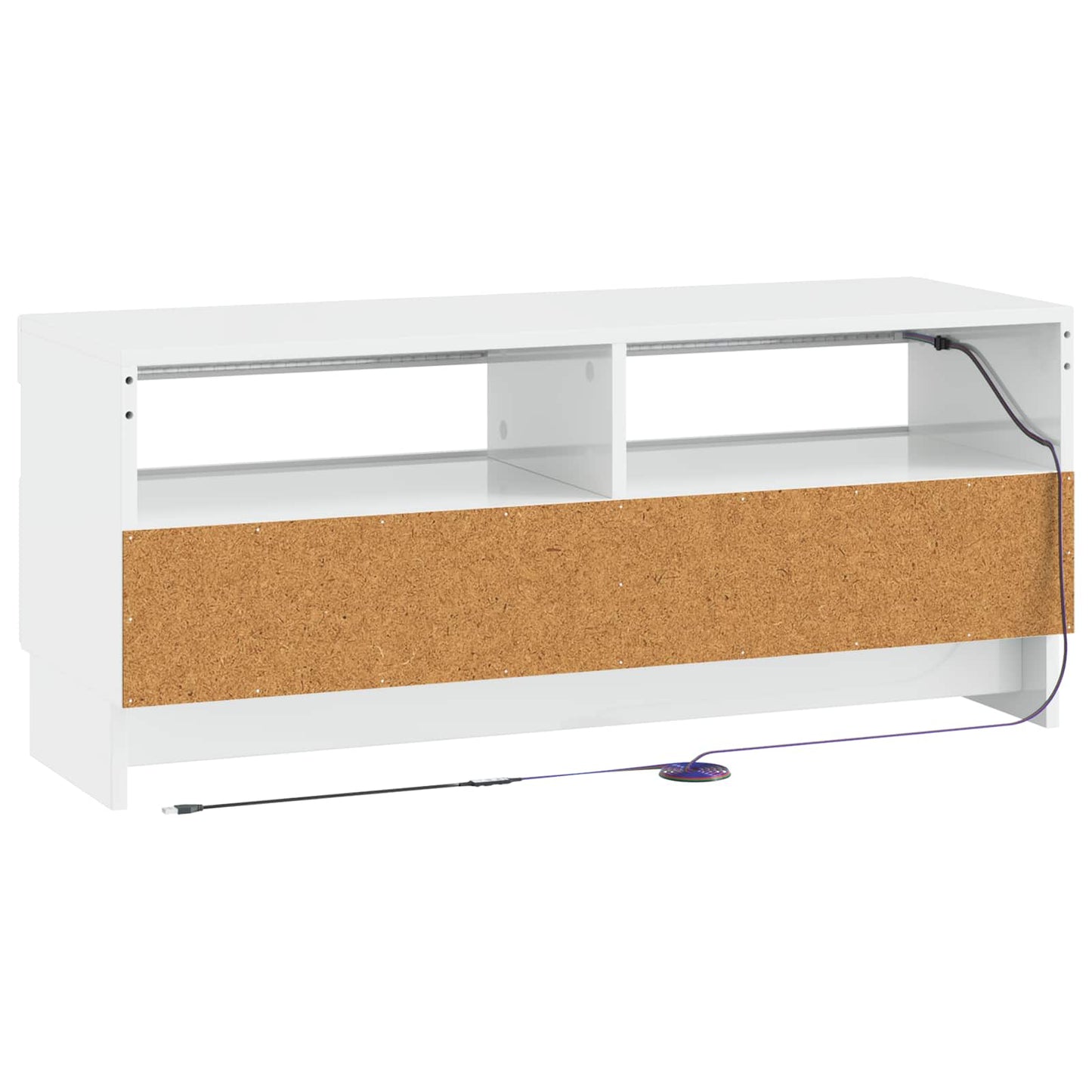 vidaXL LED TV Cabinet High Gloss White Engineered Wood