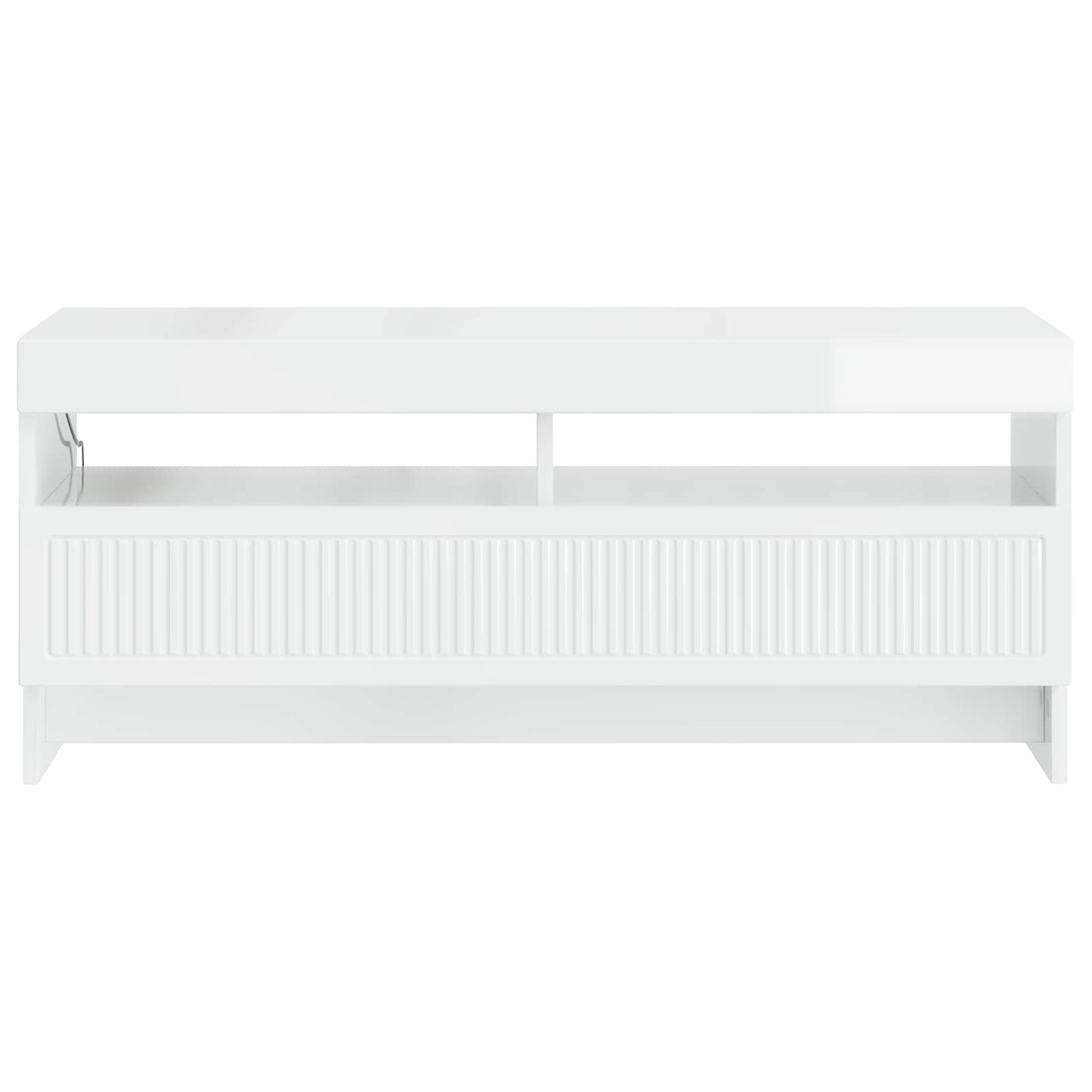 vidaXL LED TV Cabinet High Gloss White Engineered Wood