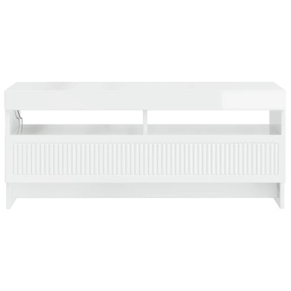 vidaXL LED TV Cabinet High Gloss White Engineered Wood