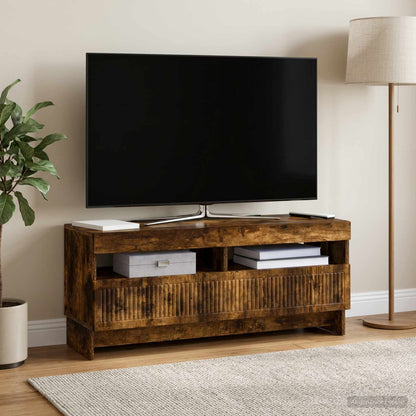 vidaXL LED TV Cabinet Smoked Oak Engineered Wood