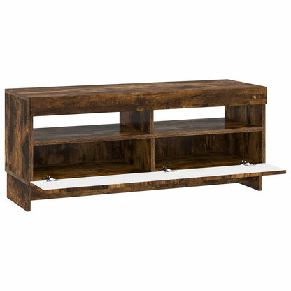 vidaXL LED TV Cabinet Smoked Oak Engineered Wood