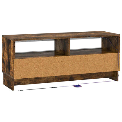 vidaXL LED TV Cabinet Smoked Oak Engineered Wood