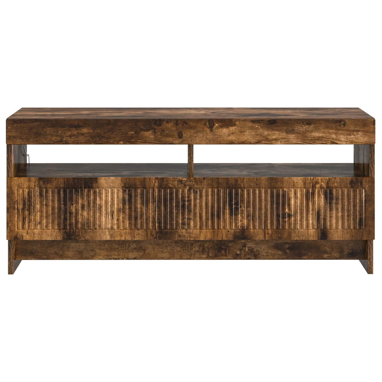 vidaXL LED TV Cabinet Smoked Oak Engineered Wood