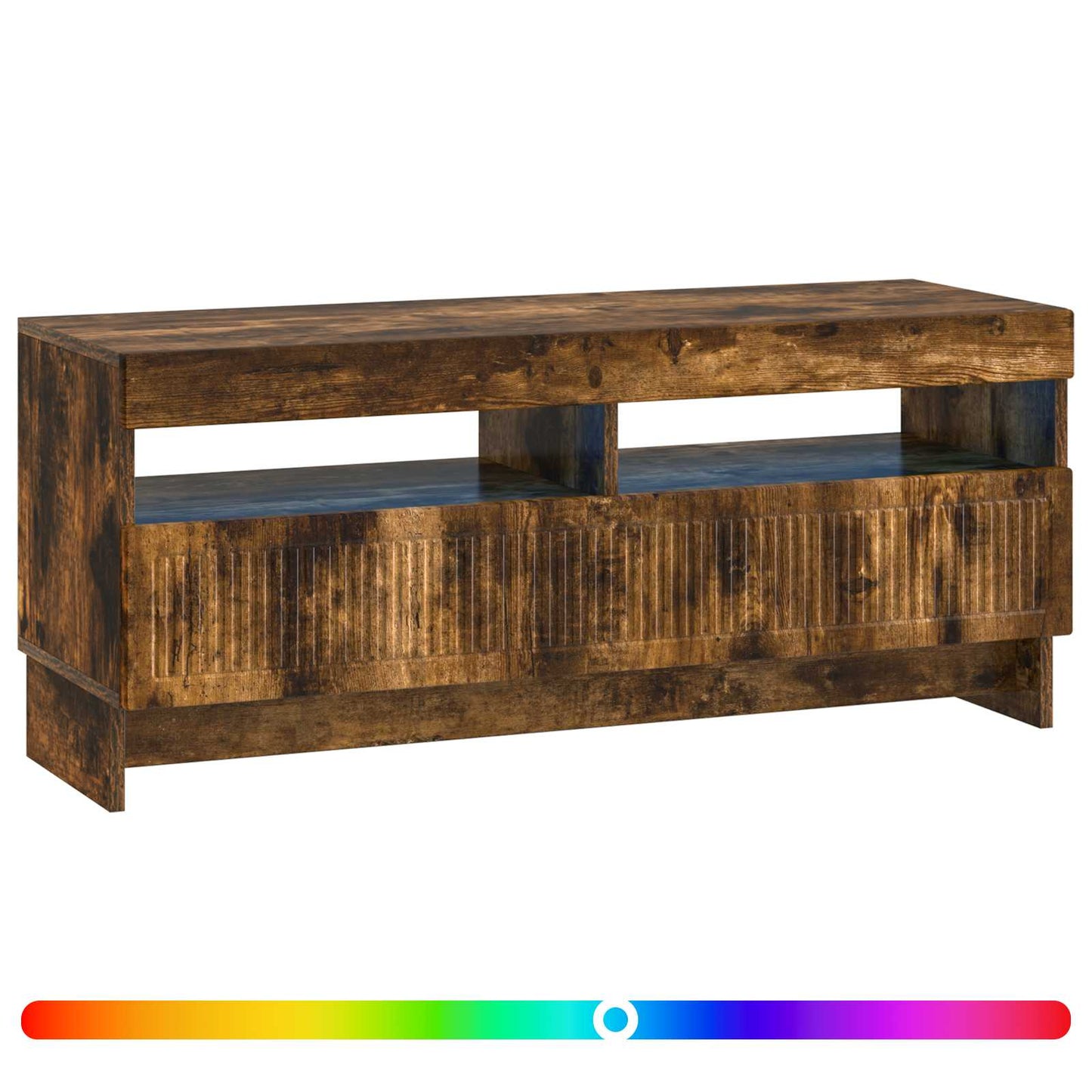 vidaXL LED TV Cabinet Smoked Oak Engineered Wood