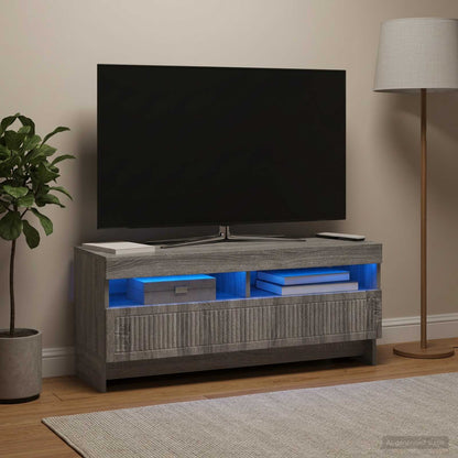 vidaXL LED TV Cabinet Grey Sonoma Engineered Wood