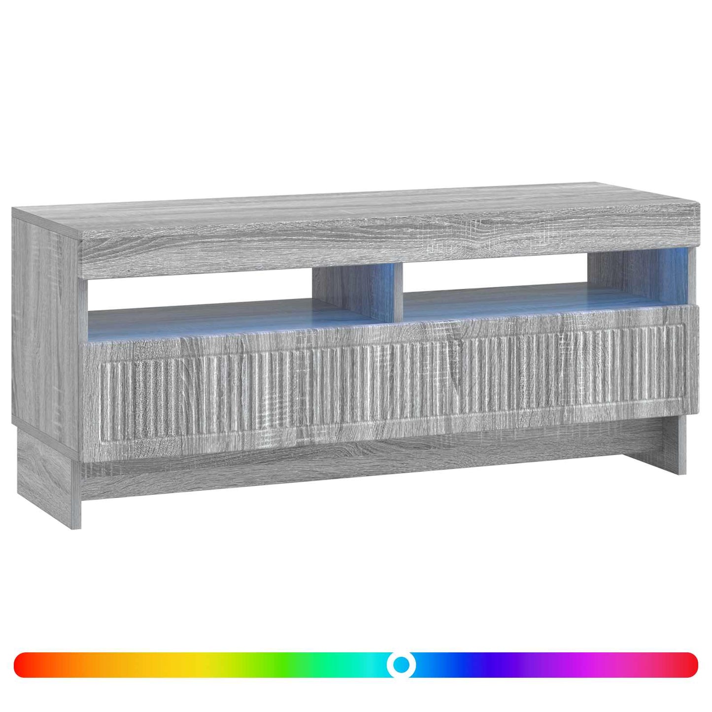 vidaXL LED TV Cabinet Grey Sonoma Engineered Wood