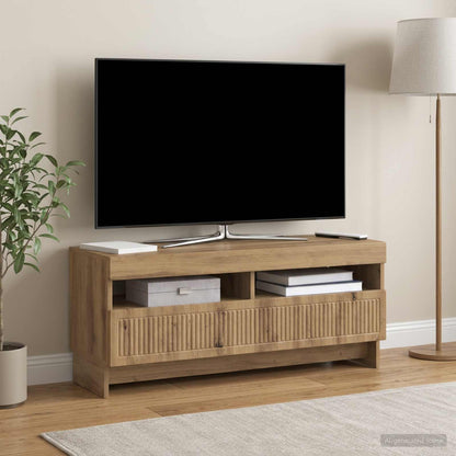 vidaXL LED TV Cabinet Artisan Oak Engineered Wood