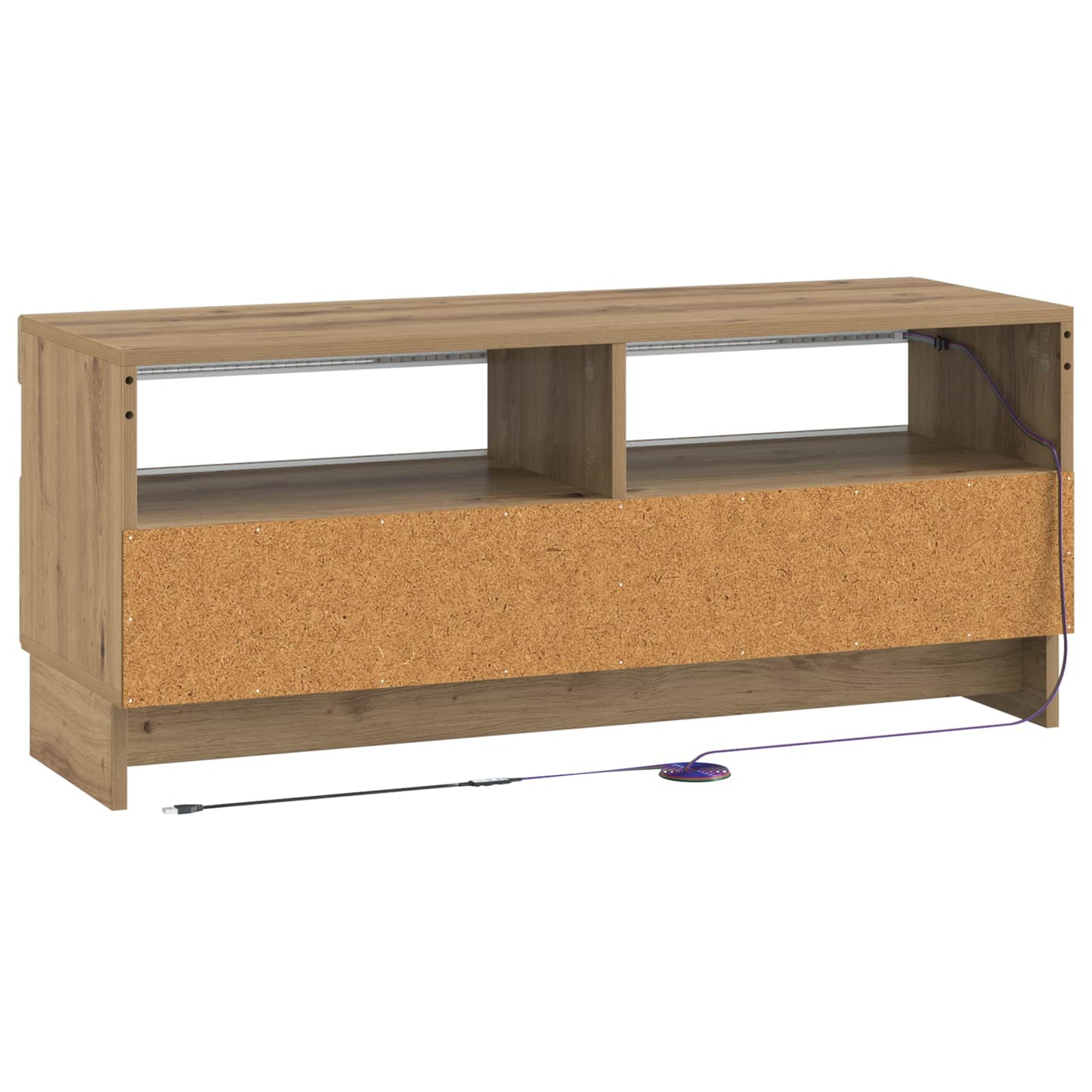 vidaXL LED TV Cabinet Artisan Oak Engineered Wood