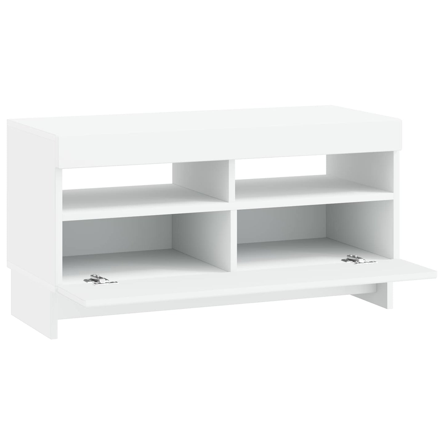 vidaXL LED TV Cabinet White Engineered Wood