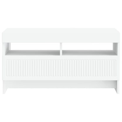 vidaXL LED TV Cabinet White Engineered Wood