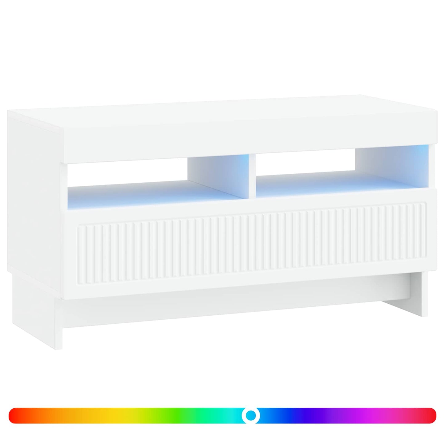 vidaXL LED TV Cabinet White Engineered Wood