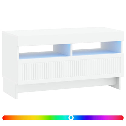 vidaXL LED TV Cabinet White Engineered Wood