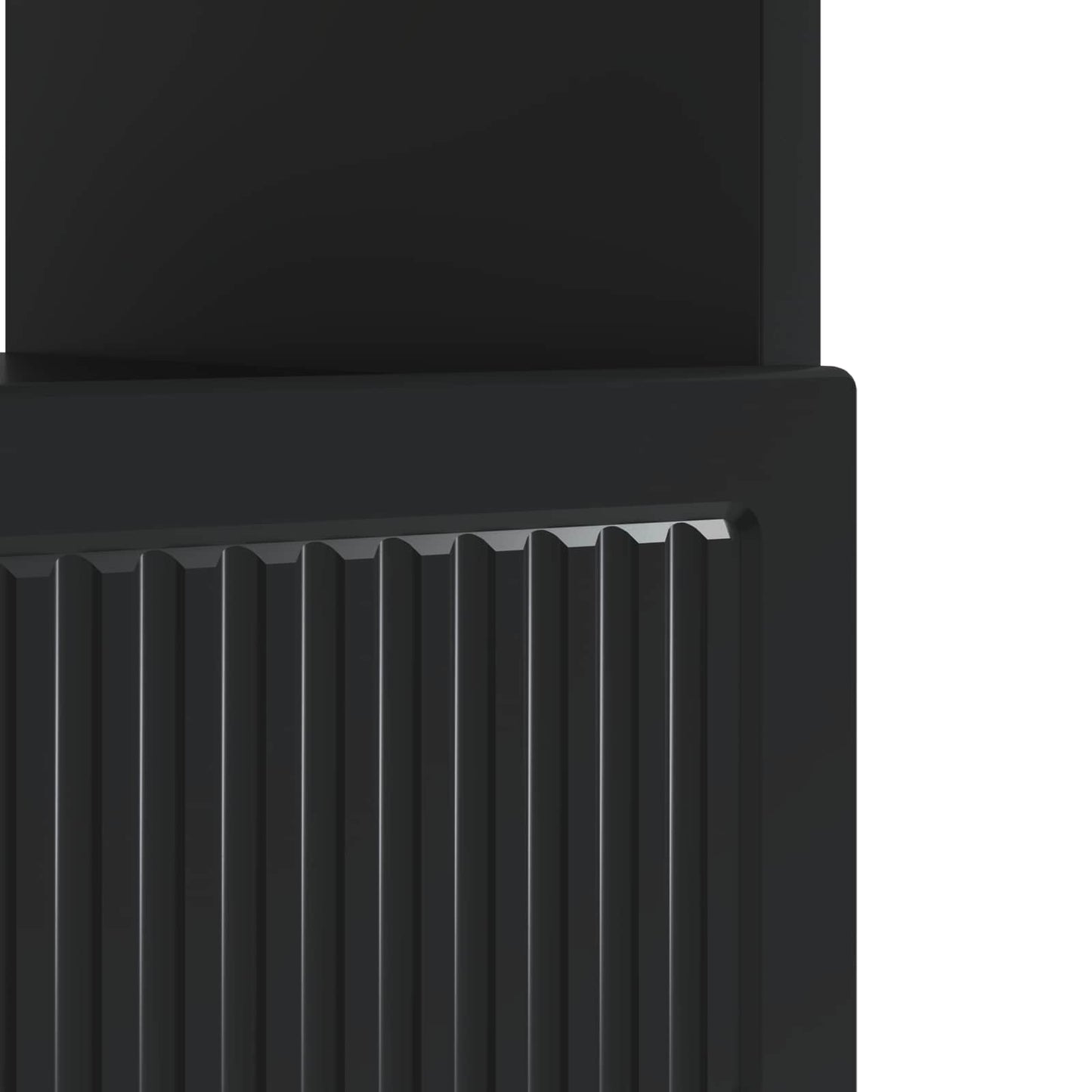 vidaXL LED TV Cabinet Black Engineered Wood