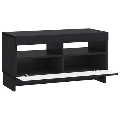 vidaXL LED TV Cabinet Black Engineered Wood
