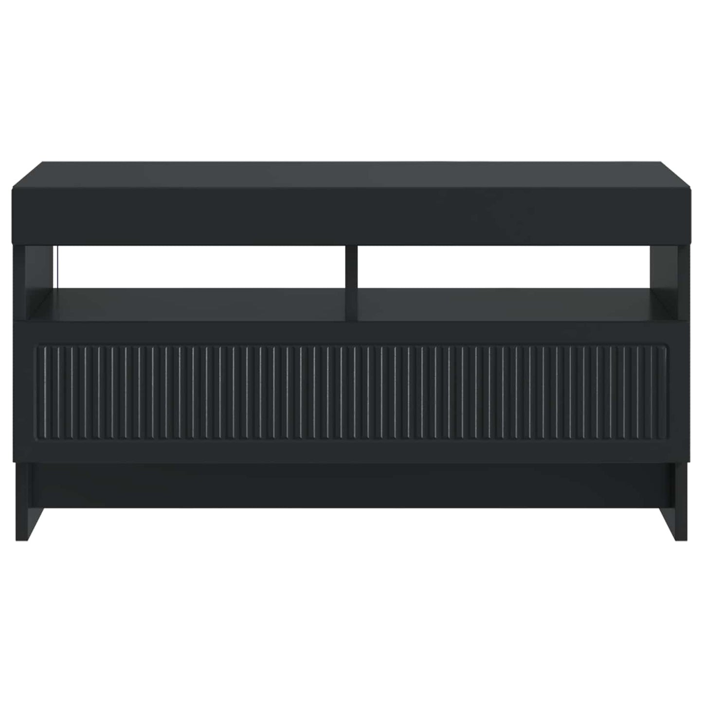 vidaXL LED TV Cabinet Black Engineered Wood