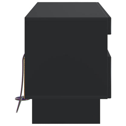 vidaXL LED TV Cabinet Black Engineered Wood
