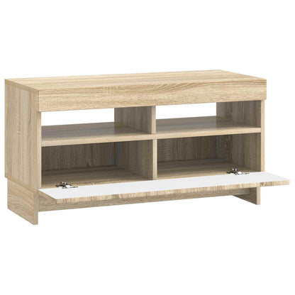 vidaXL LED TV Cabinet Sonoma Oak Engineered Wood