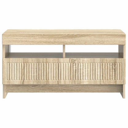 vidaXL LED TV Cabinet Sonoma Oak Engineered Wood