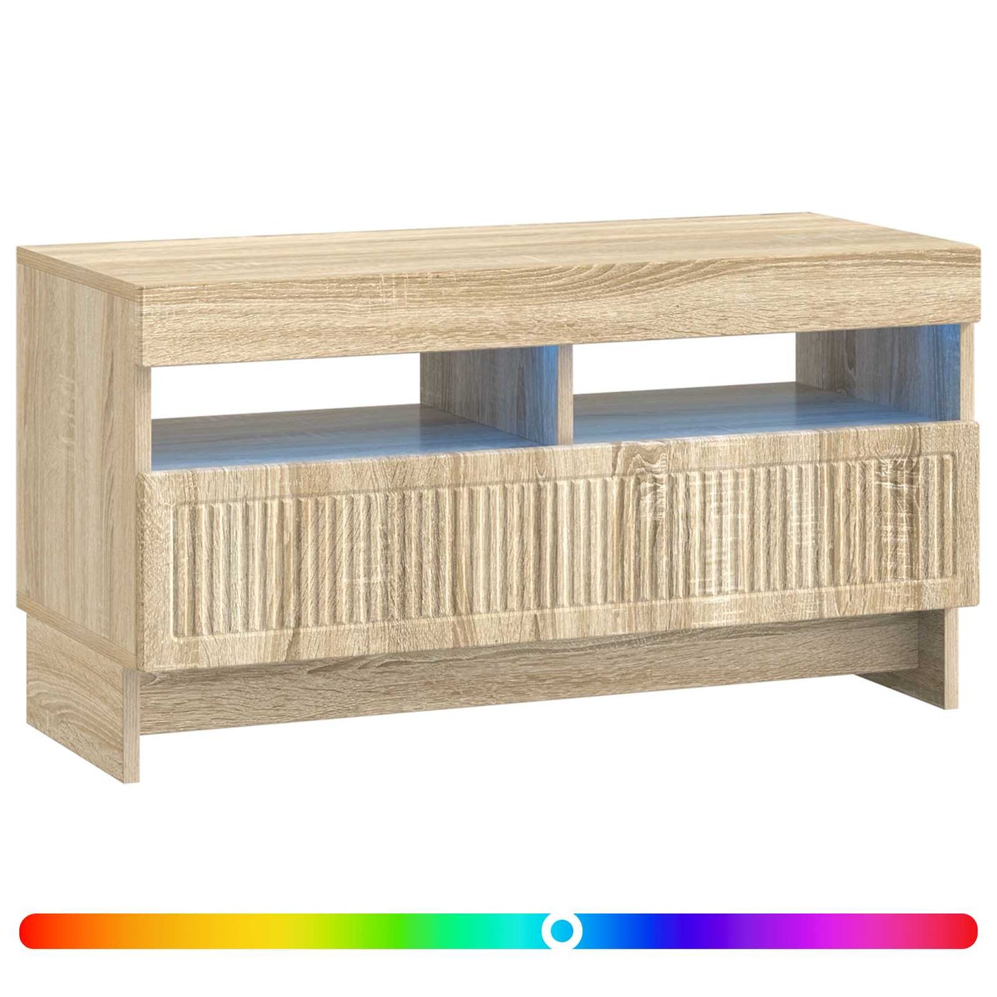 vidaXL LED TV Cabinet Sonoma Oak Engineered Wood