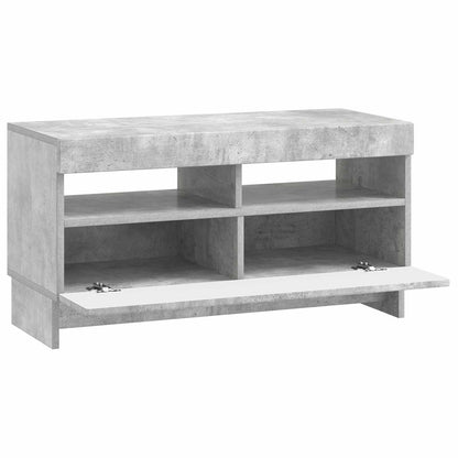 vidaXL LED TV Cabinet Concrete Grey Engineered Wood
