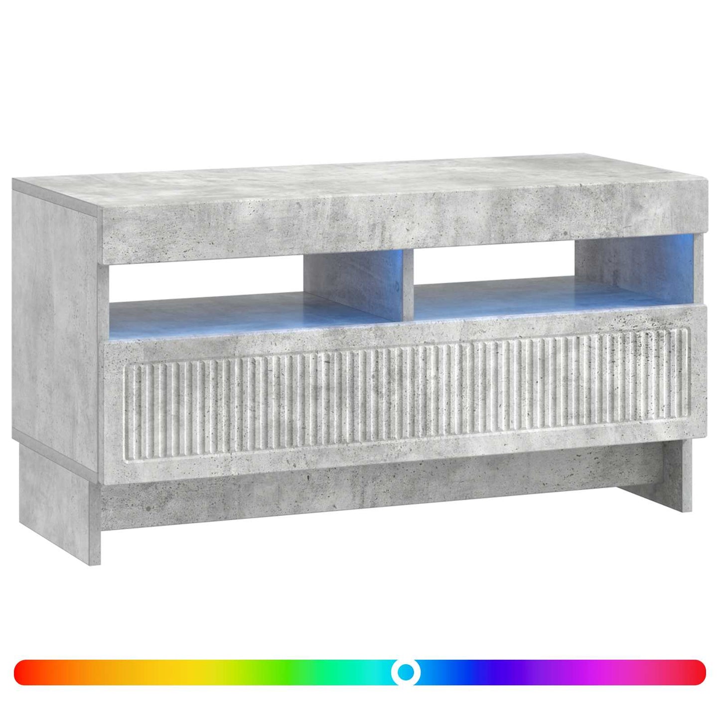 vidaXL LED TV Cabinet Concrete Grey Engineered Wood