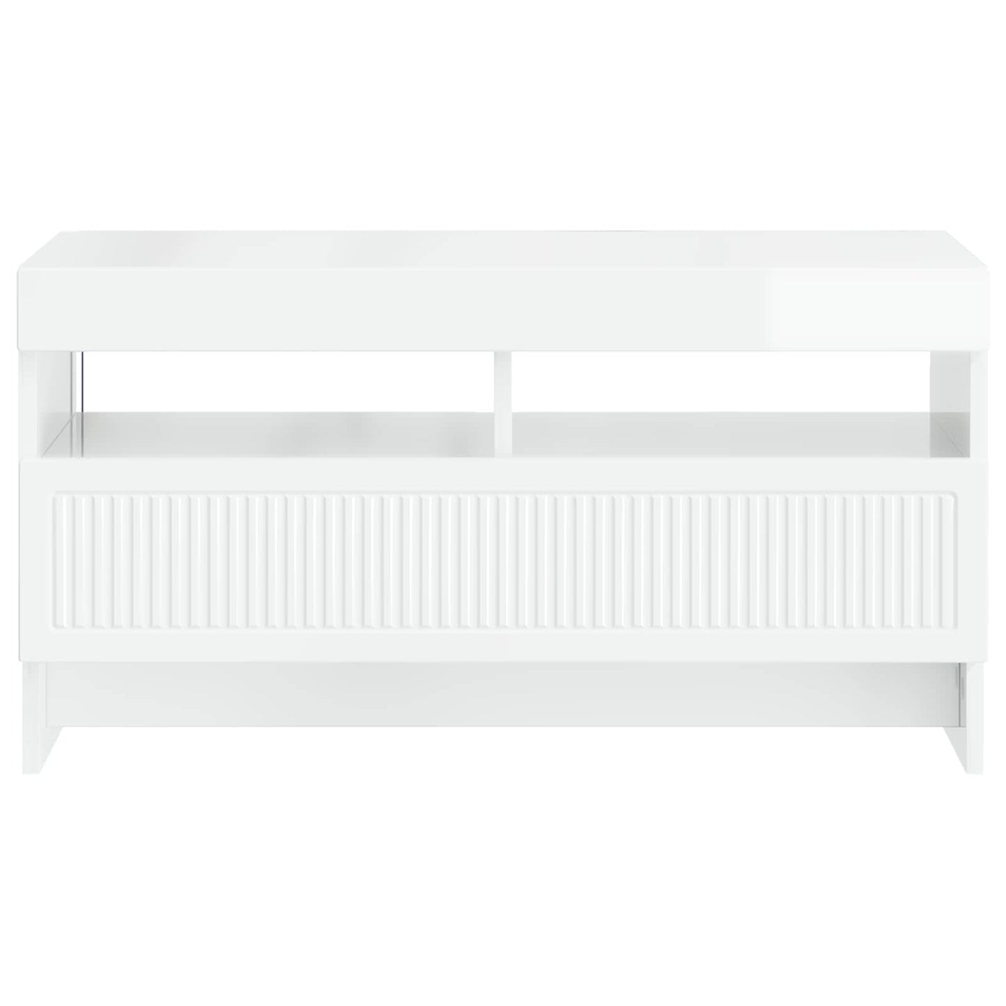 vidaXL LED TV Cabinet High Gloss White Engineered Wood