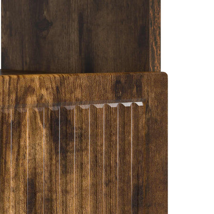 vidaXL LED TV Cabinet Smoked Oak Engineered Wood