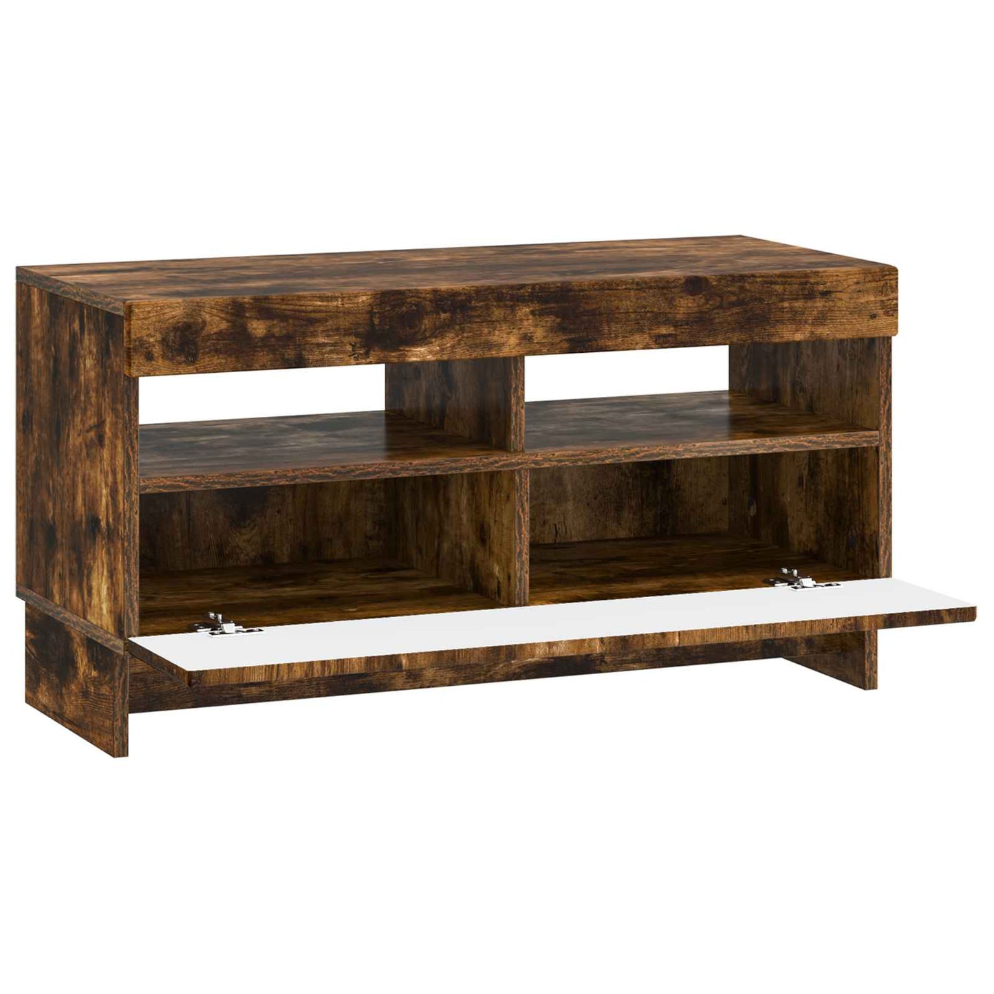 vidaXL LED TV Cabinet Smoked Oak Engineered Wood