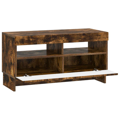vidaXL LED TV Cabinet Smoked Oak Engineered Wood