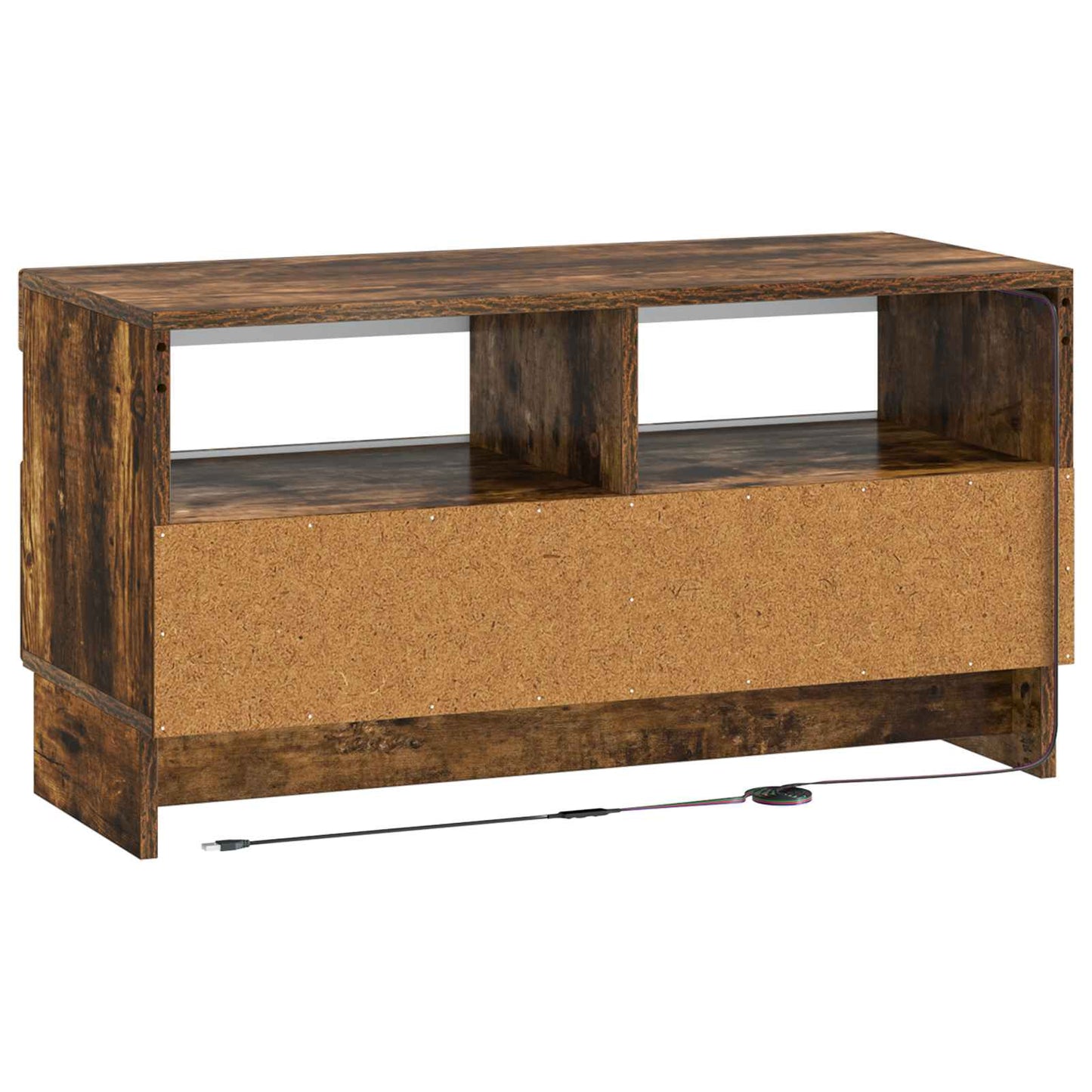 vidaXL LED TV Cabinet Smoked Oak Engineered Wood