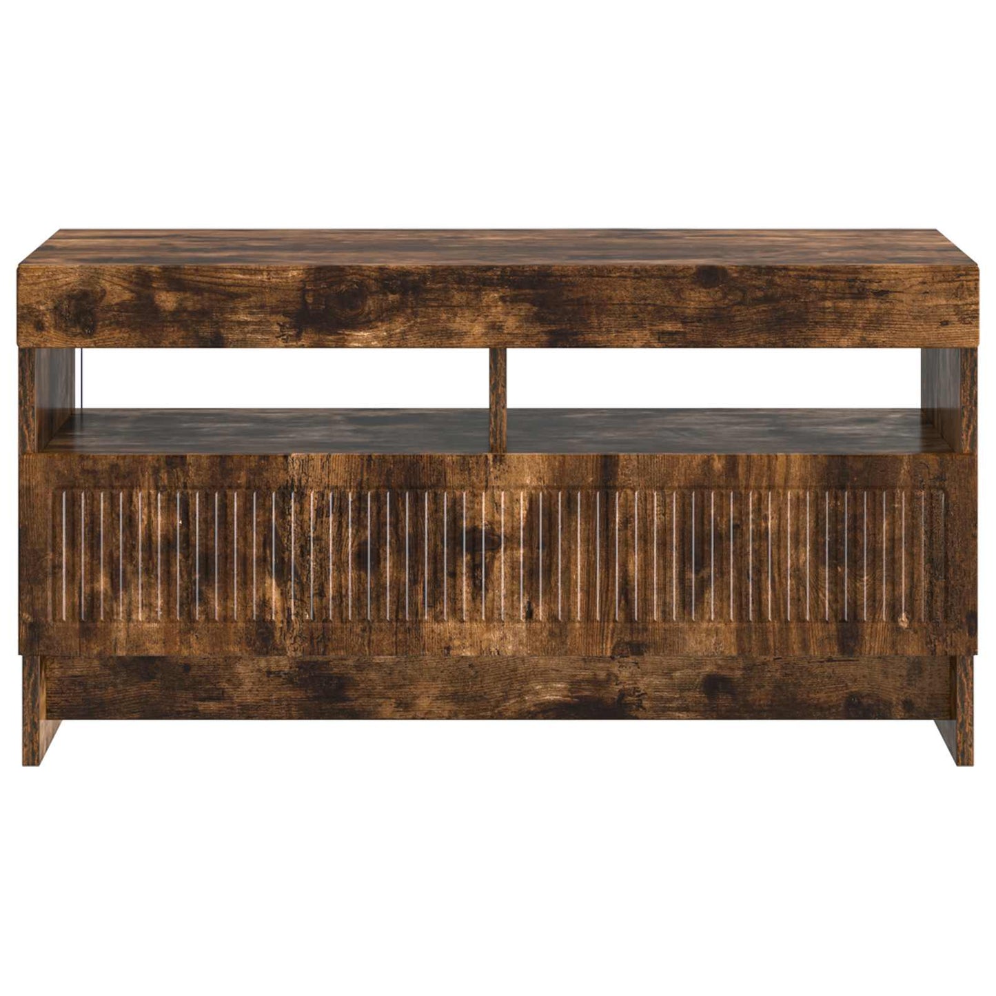 vidaXL LED TV Cabinet Smoked Oak Engineered Wood