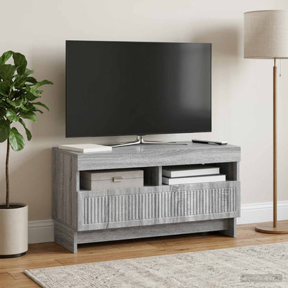 vidaXL LED TV Cabinet Grey Sonoma Engineered Wood