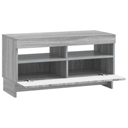 vidaXL LED TV Cabinet Grey Sonoma Engineered Wood