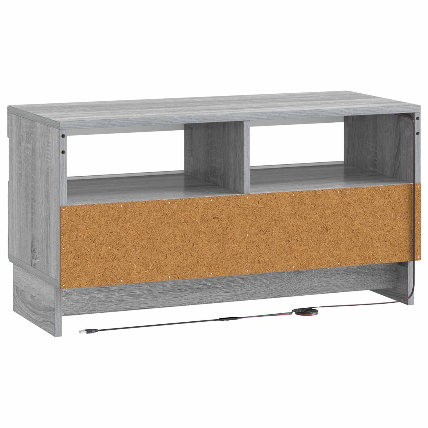 vidaXL LED TV Cabinet Grey Sonoma Engineered Wood