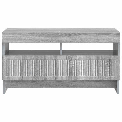 vidaXL LED TV Cabinet Grey Sonoma Engineered Wood