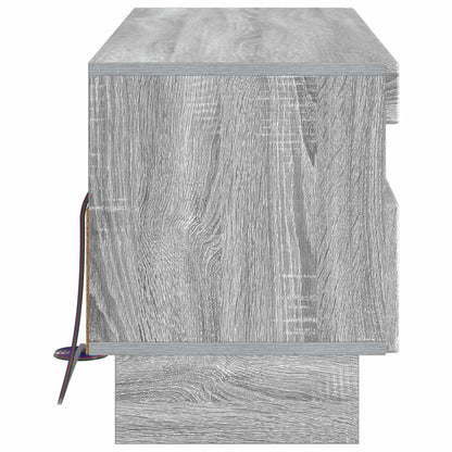 vidaXL LED TV Cabinet Grey Sonoma Engineered Wood