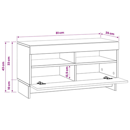 vidaXL LED TV Cabinet Old Wood Engineered Wood