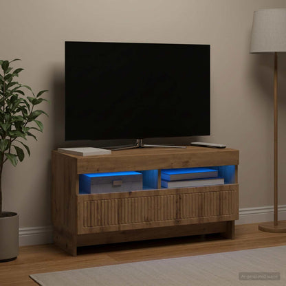 vidaXL LED TV Cabinet Artisan Oak Engineered Wood
