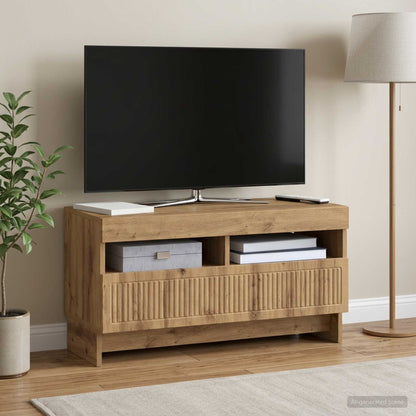 vidaXL LED TV Cabinet Artisan Oak Engineered Wood