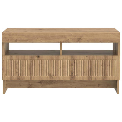 vidaXL LED TV Cabinet Artisan Oak Engineered Wood