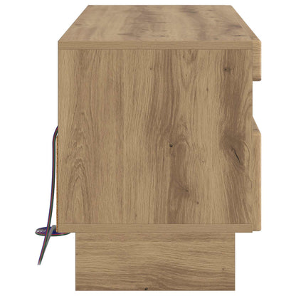 vidaXL LED TV Cabinet Artisan Oak Engineered Wood