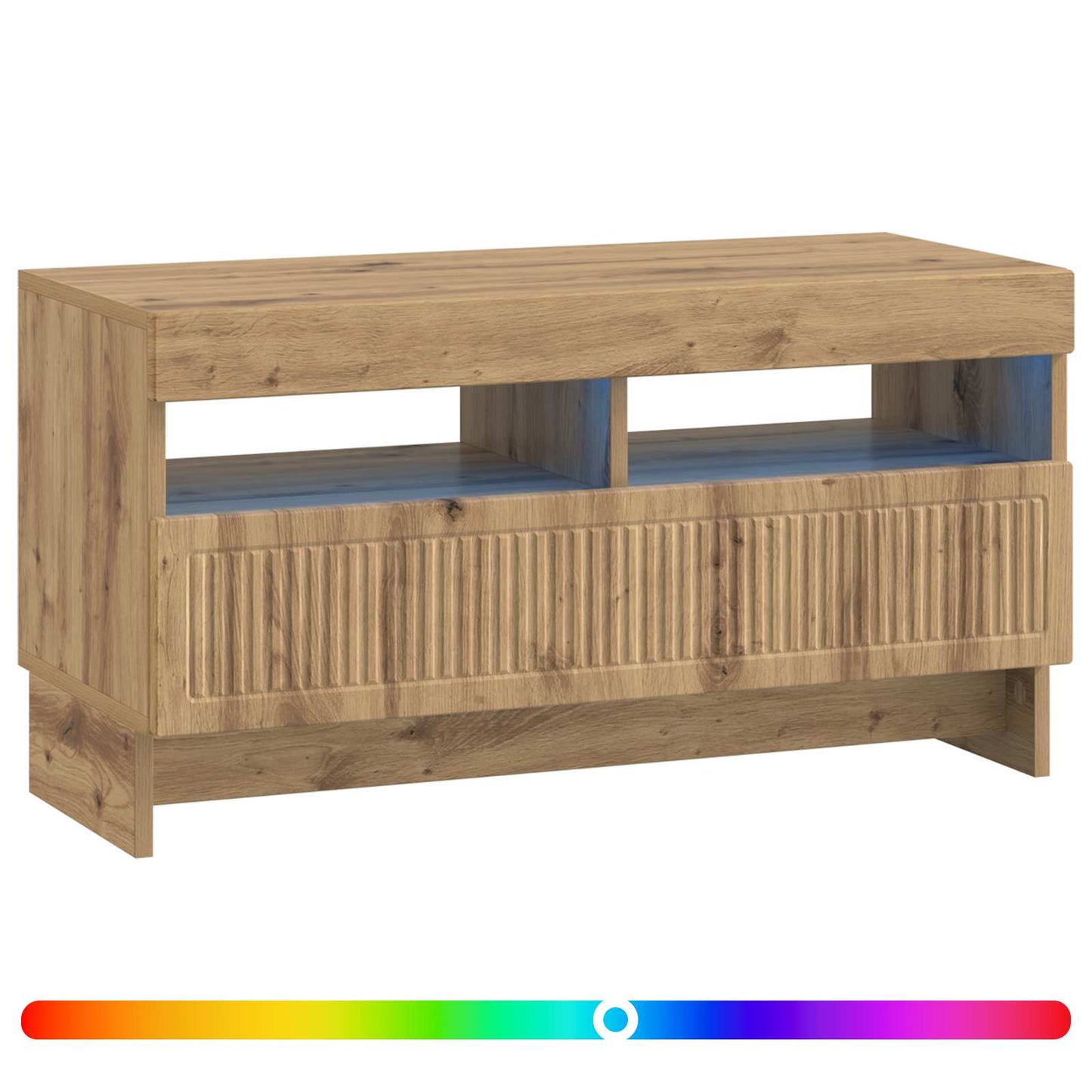vidaXL LED TV Cabinet Artisan Oak Engineered Wood
