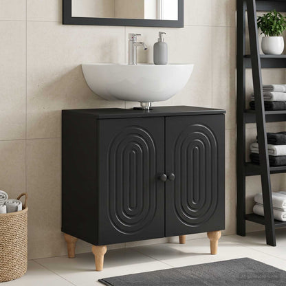 vidaXL Bathroom Sink Cabinet ALKMAAR Black 59.5 x 31.5x 59 cm