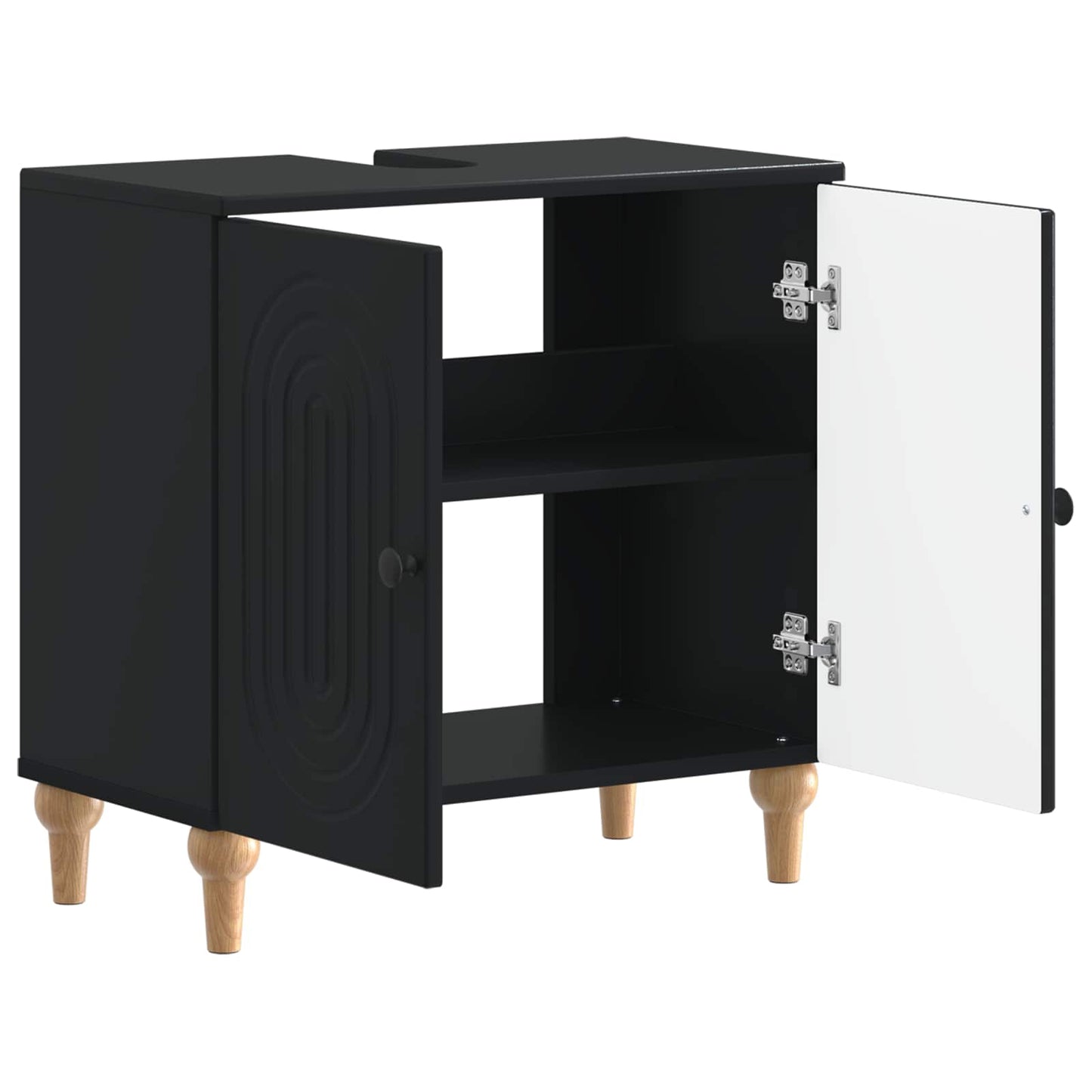vidaXL Bathroom Sink Cabinet ALKMAAR Black 59.5 x 31.5x 59 cm