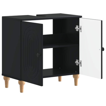 vidaXL Bathroom Sink Cabinet ALKMAAR Black 59.5 x 31.5x 59 cm